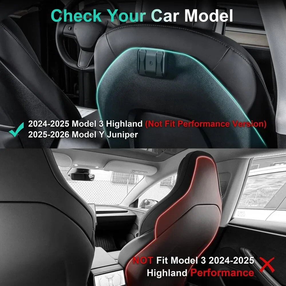 2 Pack Foldable Car Seat Hooks for Tesla Model 3 Y Juniper Highland 2021-2026 - Picture 5 of 8